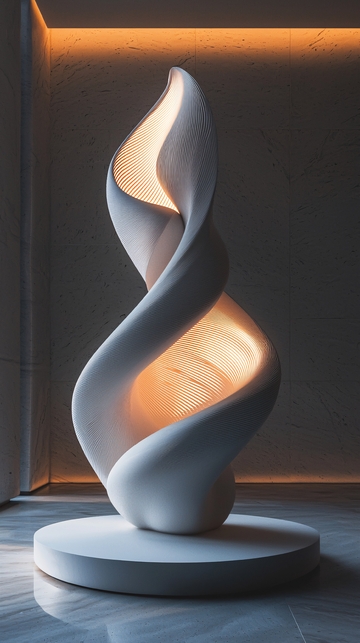 抽象白色雕塑
