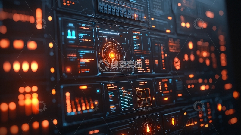 高清大图下载【趣麦麦图】未来科技控制面板