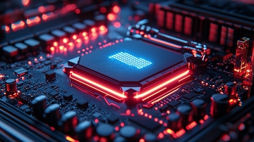 芯片电路板科技感灯光