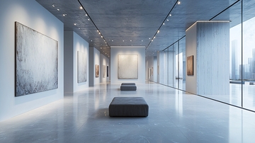 现代艺术画廊内部