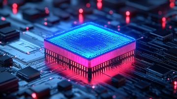 芯片科技感炫光特写