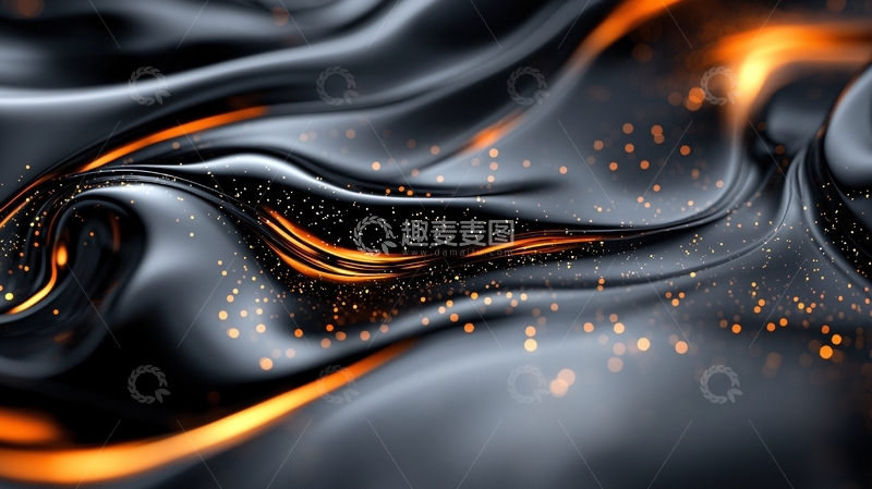 黑色丝绸金色光泽