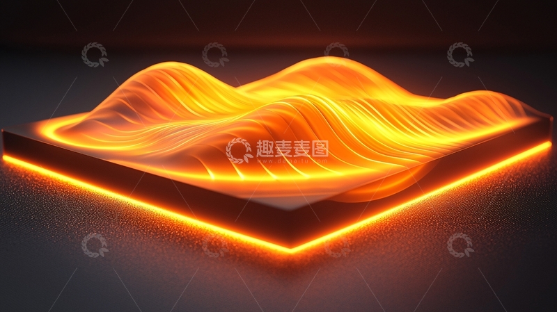 高清大图下载【趣麦麦图】抽象发光曲线