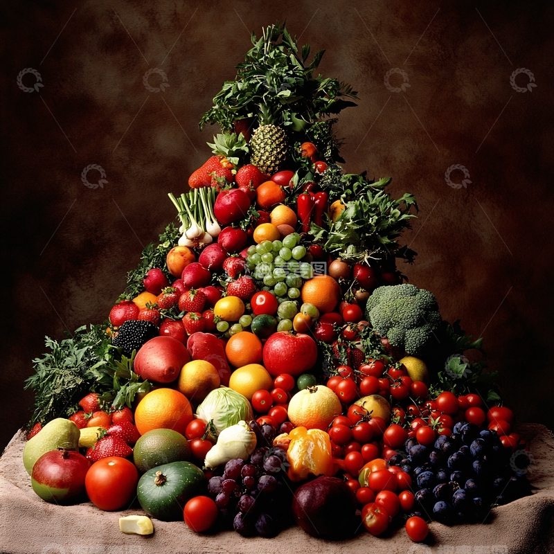 高清大图下载【趣麦麦图】水果蔬菜色彩搭配