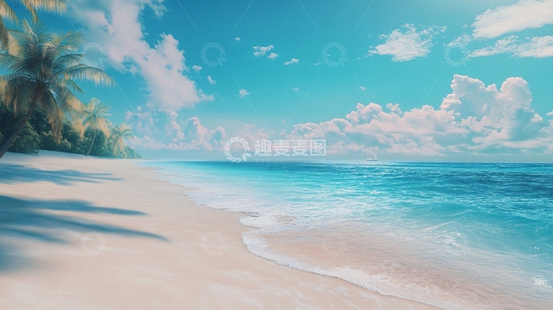 高清大图下载【趣麦麦图】唯美韵律自然海边背景