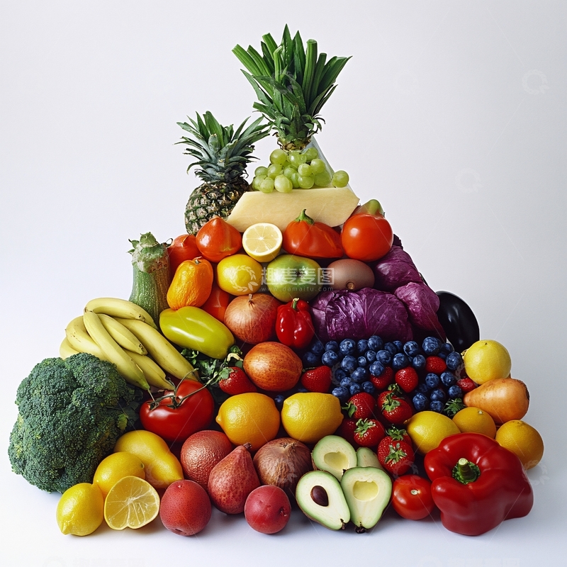 高清大图下载【趣麦麦图】-水果蔬菜组合1