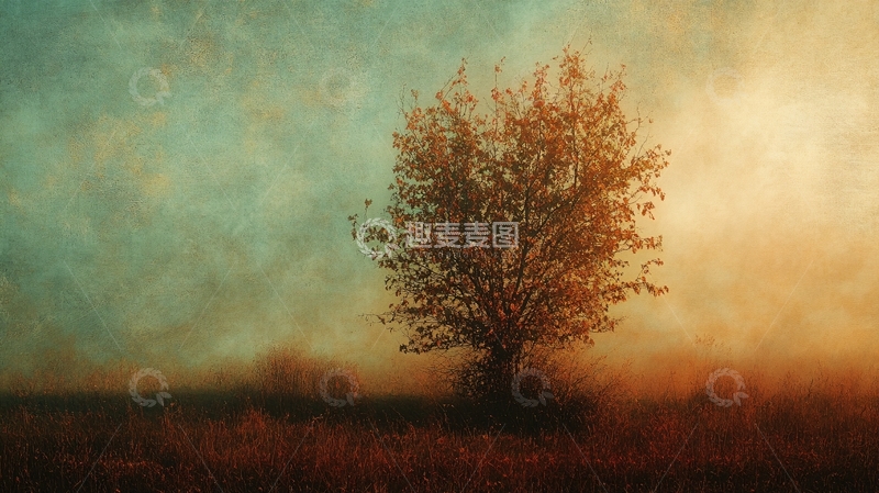 高清大图下载【趣麦麦图】朦胧的树