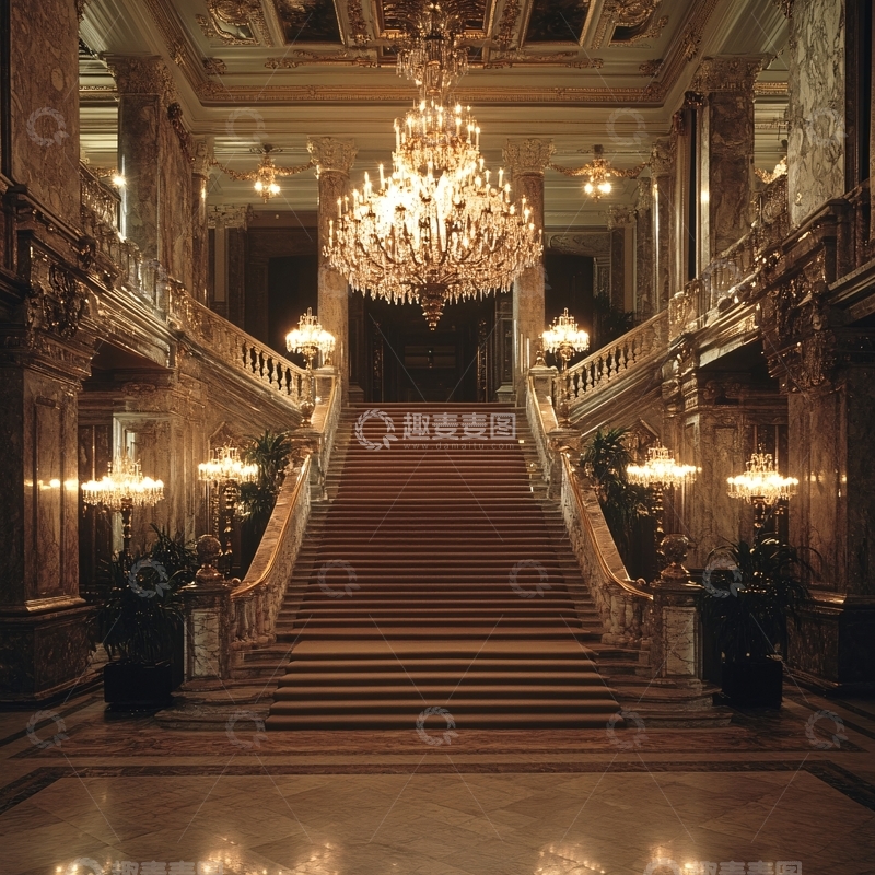 高清大图下载【趣麦麦图】豪华宫殿灯光四射