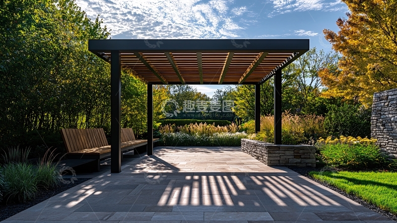 高清大图下载【趣麦麦图】户外休息区设计