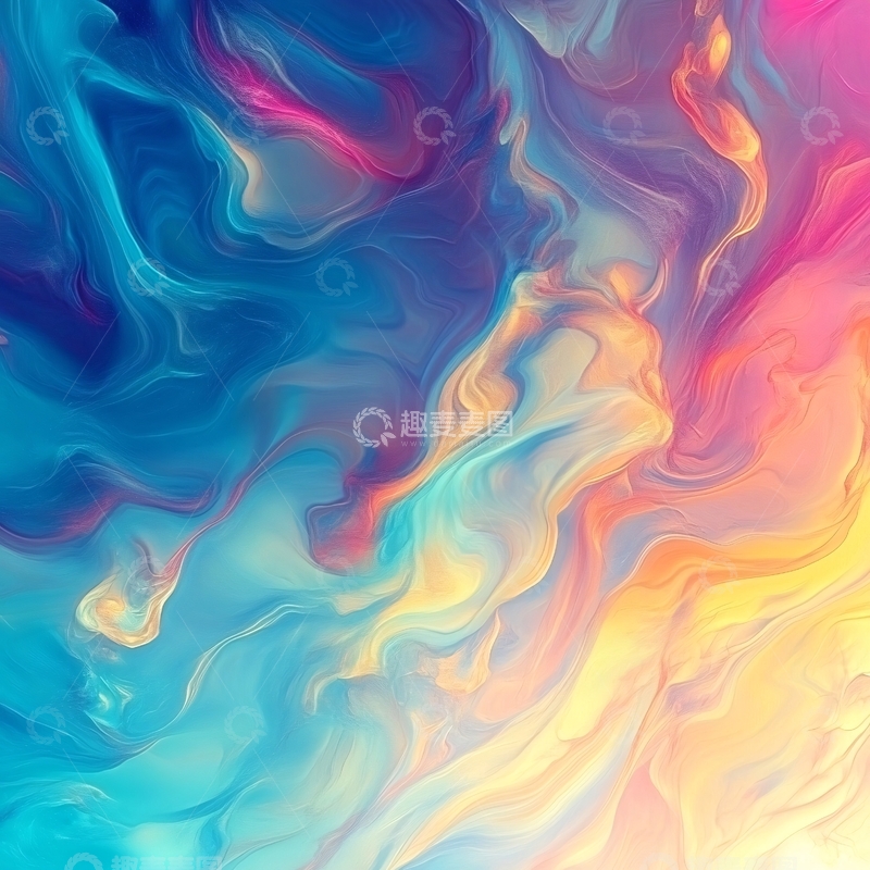 高清大图下载【趣麦麦图】肌理彩色流体背景
