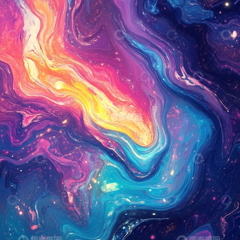 高清大图下载【趣麦麦图】炫丽的梦幻流体画