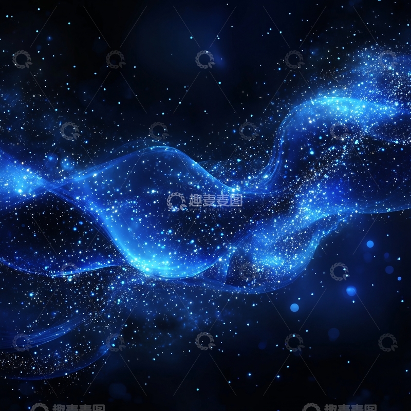 高清大图下载【趣麦麦图】蓝色梦幻星光
