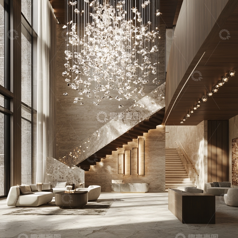 高清大图下载【趣麦麦图】复式大厅场景