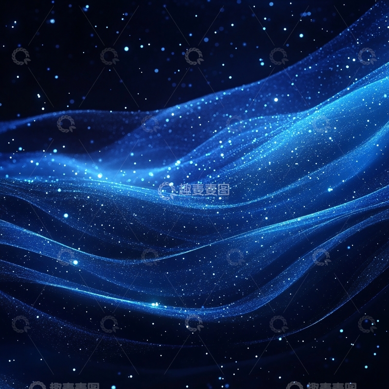 高清大图下载【趣麦麦图】蓝色梦幻星光1