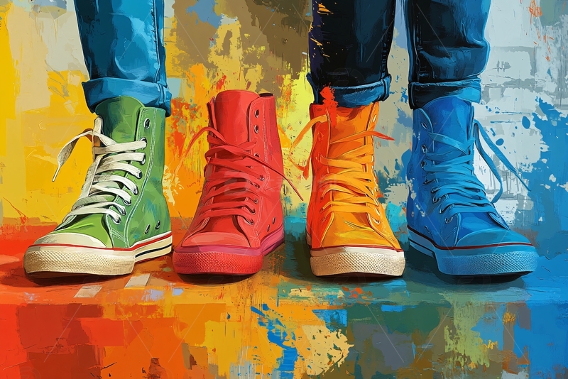 高清大图下载【趣麦麦图】潮鞋设计