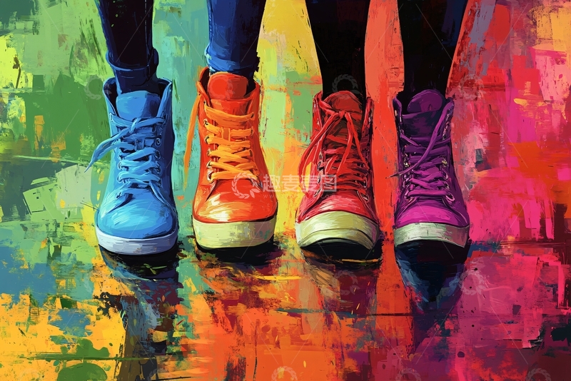 高清大图下载【趣麦麦图】鞋插画