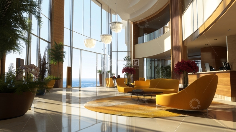 高清大图下载【趣麦麦图】企业大厅场景设计