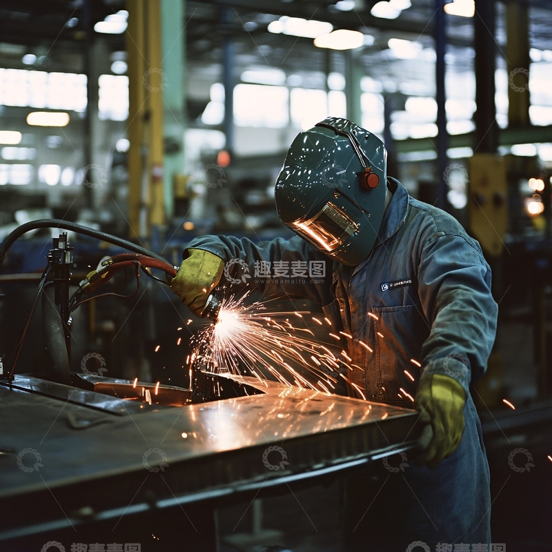 高清大图下载【趣麦麦图】电焊作业场景