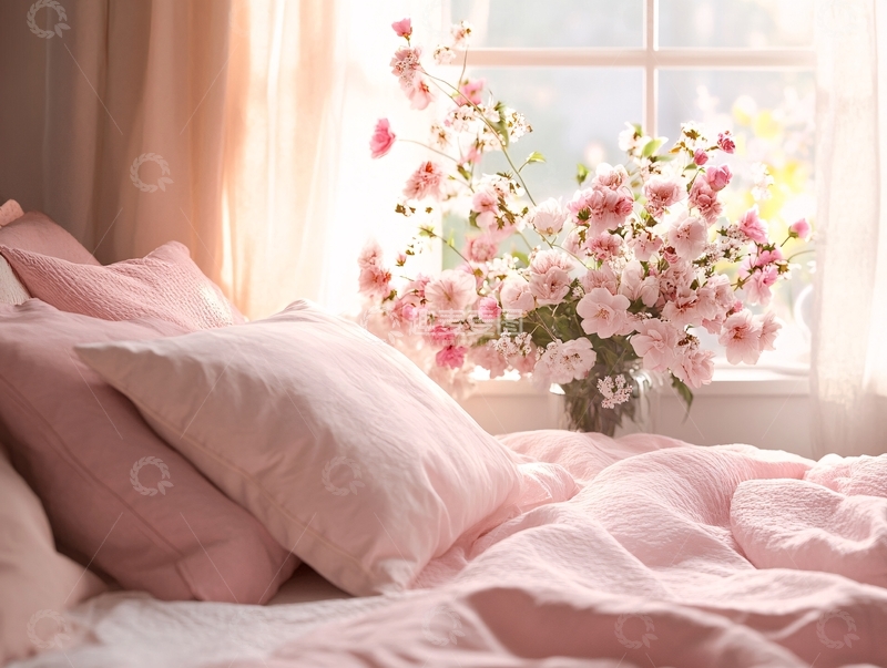 高清大图下载【趣麦麦图】卧室背景花