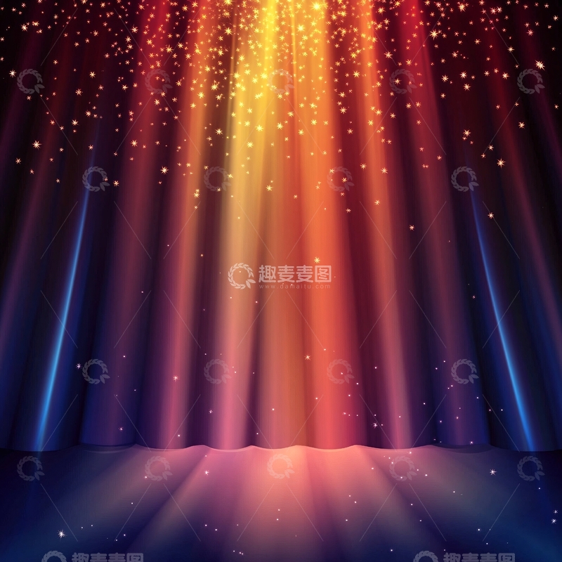 高清大图下载【趣麦麦图】渐变舞台背景炫彩背景