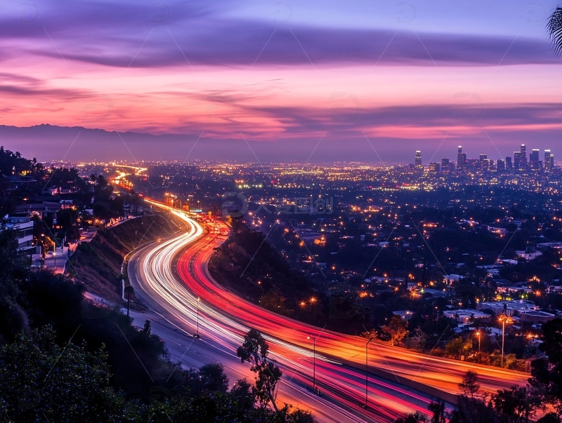 高清大图下载【趣麦麦图】洛杉矶意境城市