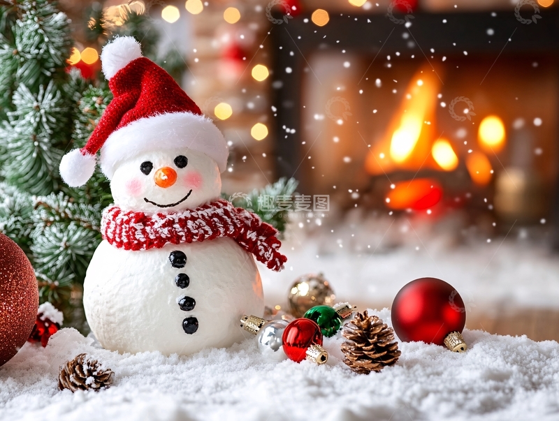 高清大图下载【趣麦麦图】圣诞节雪人1
