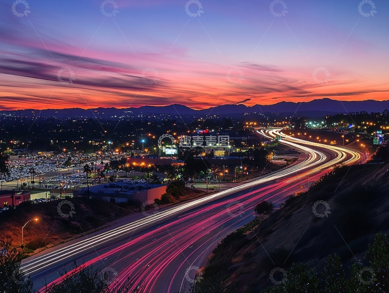 高清大图下载【趣麦麦图】彩色洛杉矶