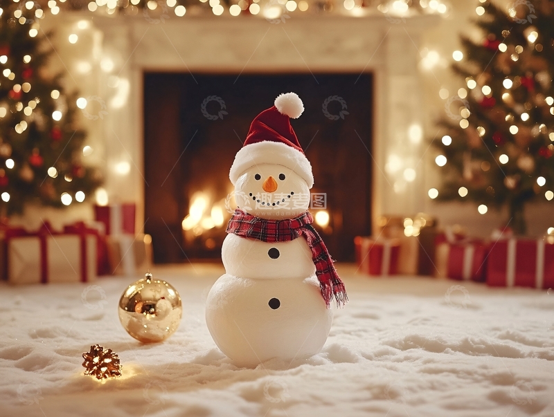 高清大图下载【趣麦麦图】圣诞节雪人