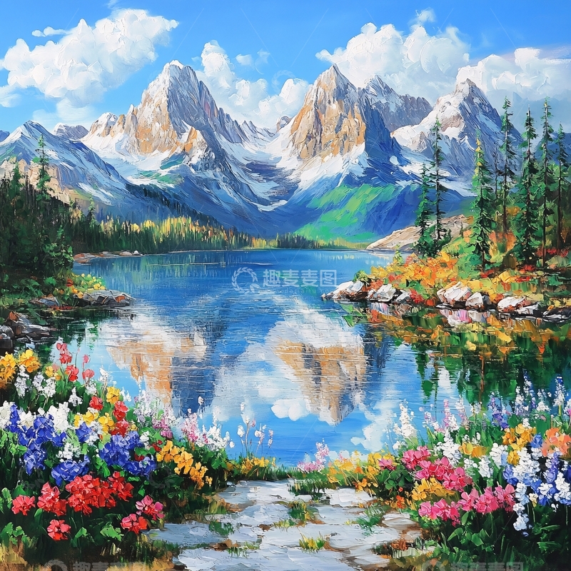 高清大图下载【趣麦麦图】美丽风景油画