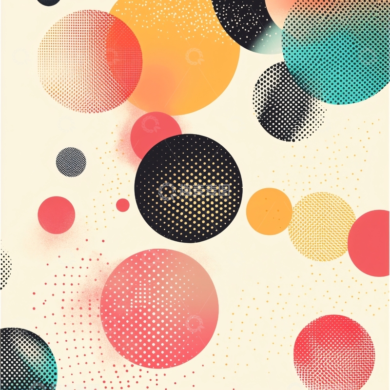 高清大图下载【趣麦麦图】现代简约几何波点