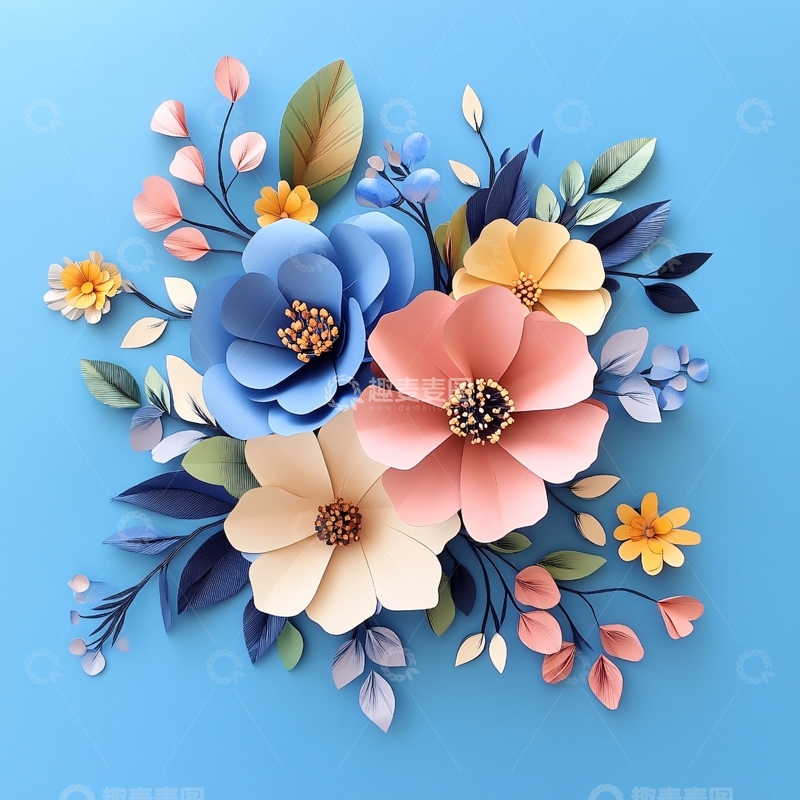 高清大图下载【趣麦麦图】纸艺花设计