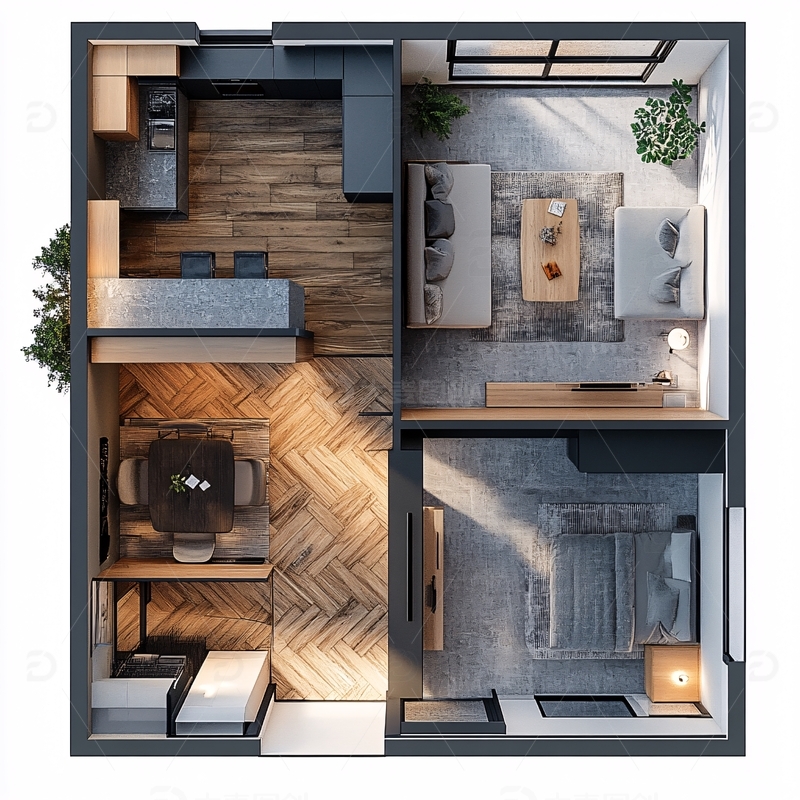 地产户型图渲染2