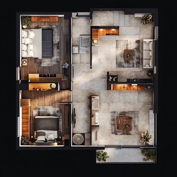 地产户型图渲染1