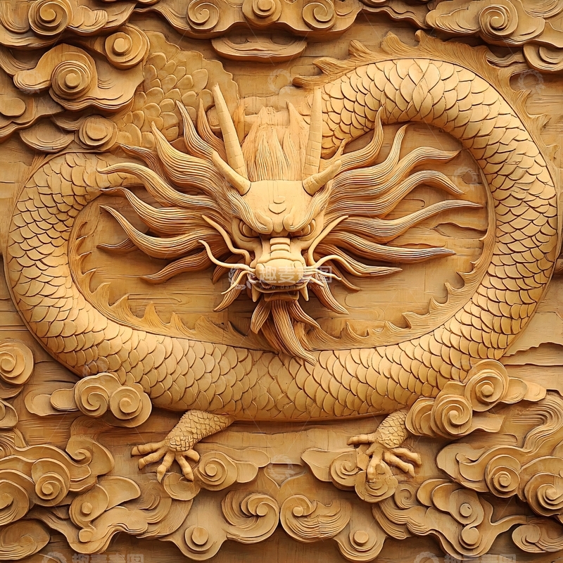 高清大图下载【趣麦麦图】高清浮雕龙
