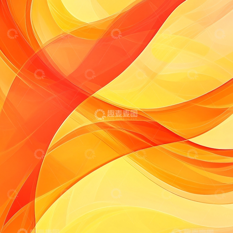 高清大图下载【趣麦麦图】-橘红色动感曲线背景