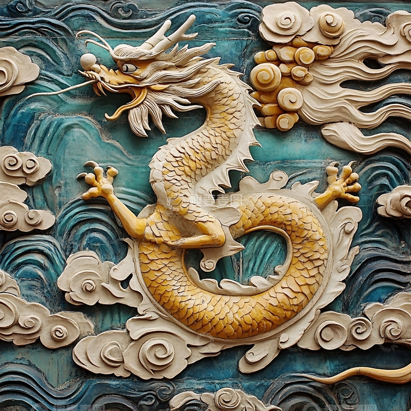 高清大图下载【趣麦麦图】高清浮雕龙1