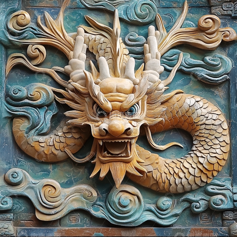 高清大图下载【趣麦麦图】高清龙浮雕