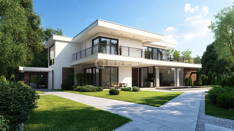 高清大图下载【趣麦麦图】别墅渲染