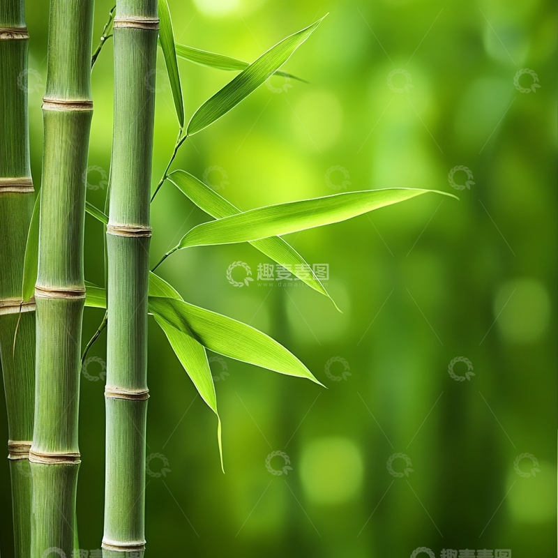 高清大图下载【趣麦麦图】绿色环保竹林壁纸