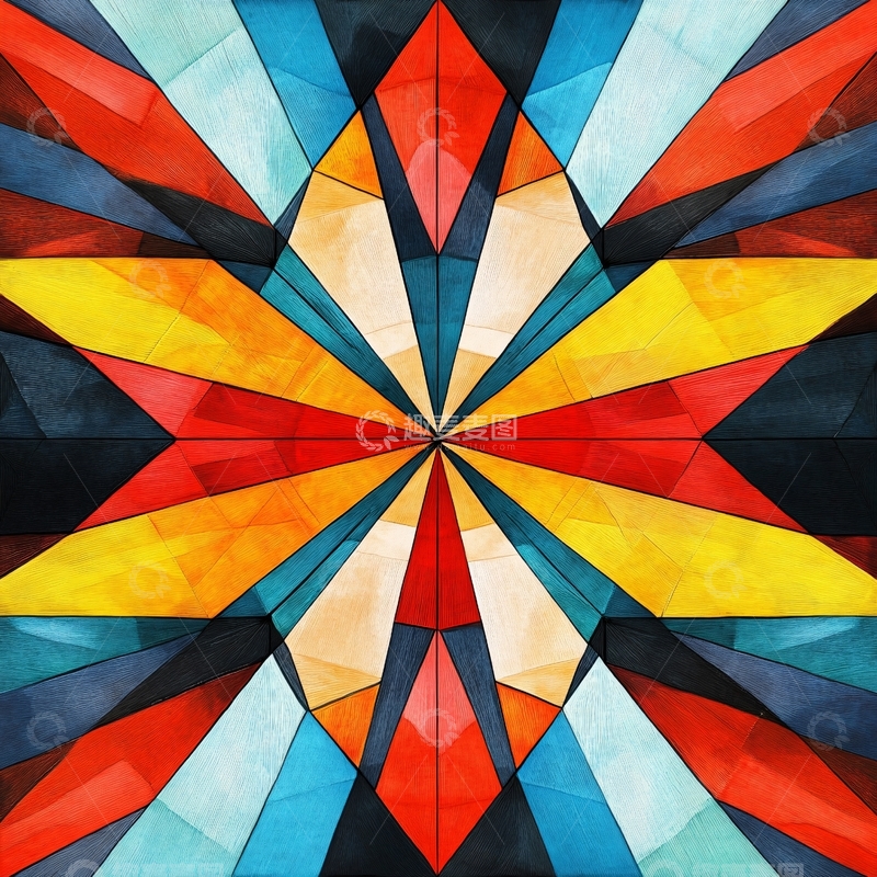 高清大图下载【趣麦麦图】几何高清抽象画大图1