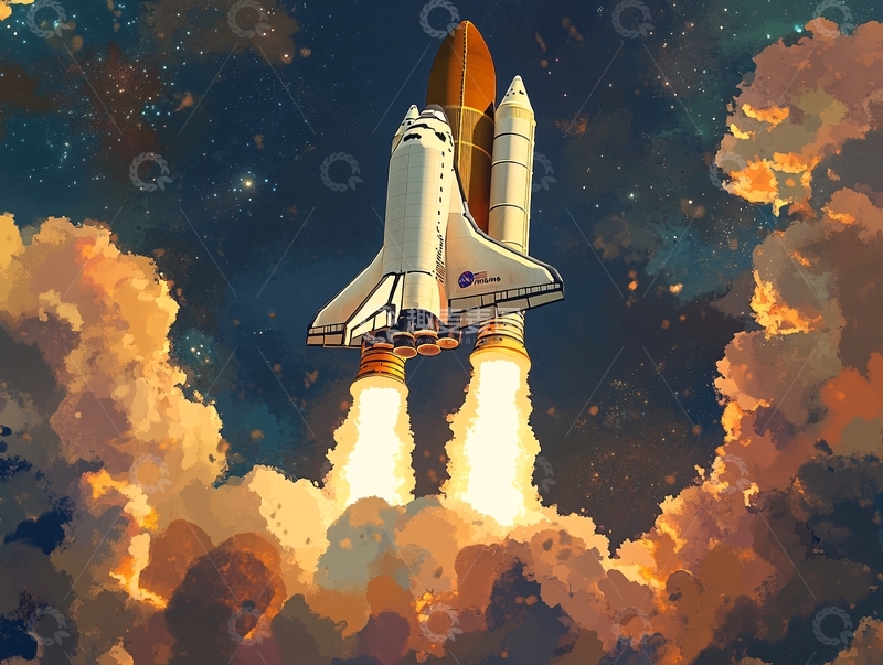 高清大图下载【趣麦麦图】火箭发射倒计时