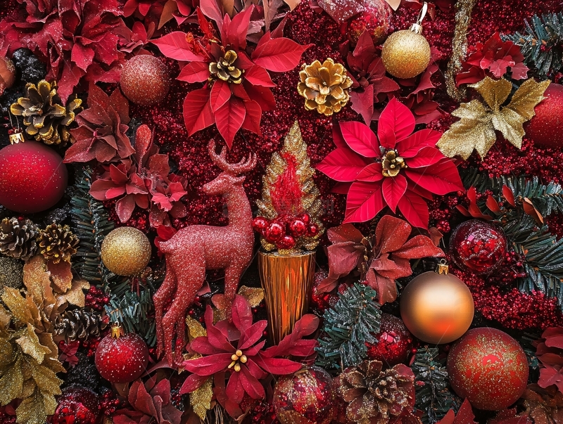 高清大图下载【趣麦麦图】圣诞新年装置花艺