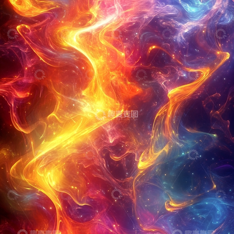 高清大图下载【趣麦麦图】流光意境彩色渲染图案2