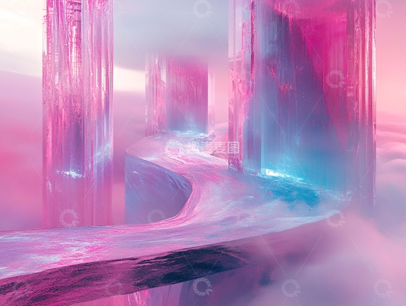高清大图下载【趣麦麦图】奇幻粉色结构