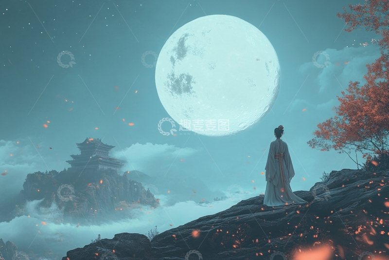 高清大图下载【趣麦麦图】孤月拜阁