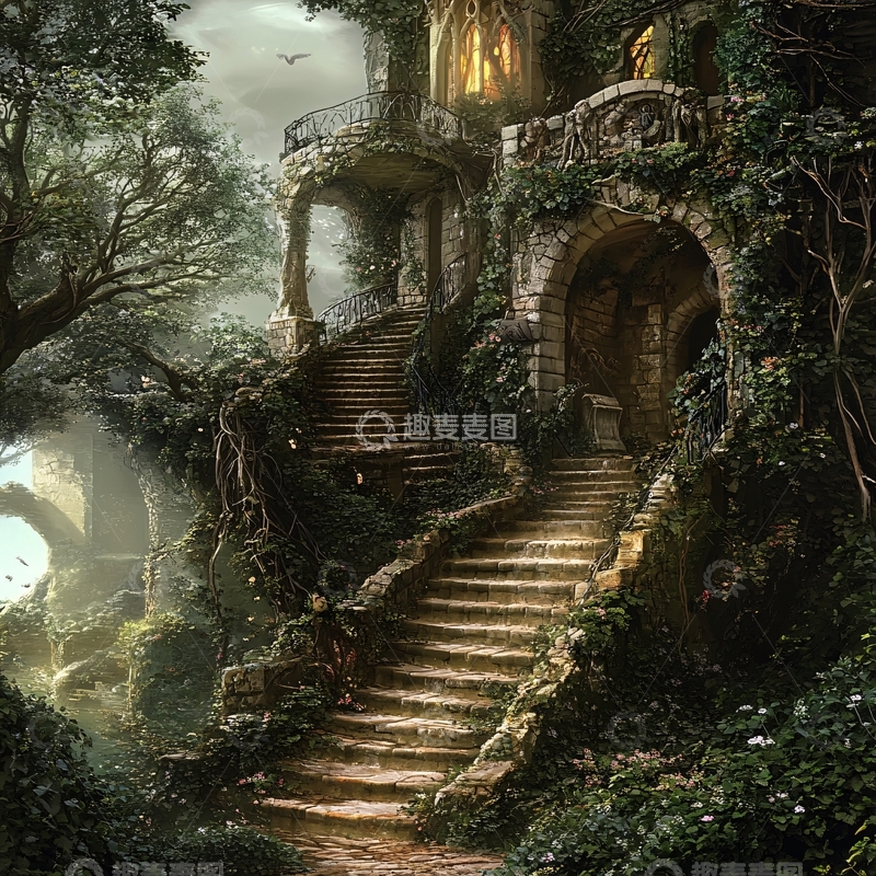 高清大图下载【趣麦麦图】梦幻森林场景