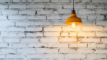 路灯电线灯泡土墙砖墙2