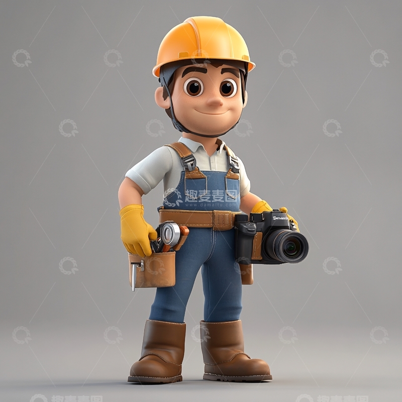 高清大图下载【趣麦麦图】矿工人物模型