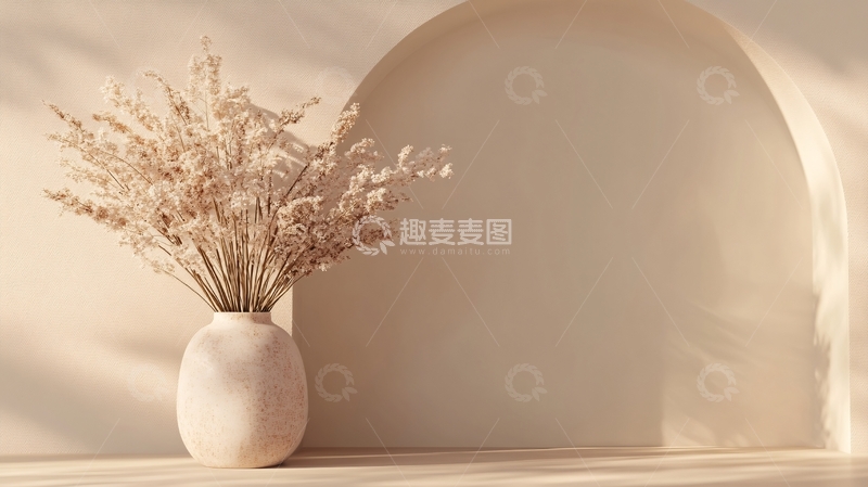 高清大图下载【趣麦麦图】干花花束场景图1