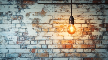 路灯电线灯泡土墙砖墙1